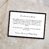 Zwart Elegant Gebroken Verloving Geannuleerde brui Kaart