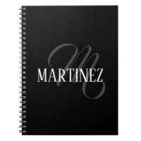 Zwart Elegant gepersonaliseerde achternaam | Naam