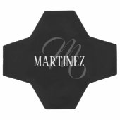 Zwart Elegant gepersonaliseerde achternaam | Naam Voetbal (Enkel)