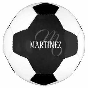 Zwart Elegant gepersonaliseerde achternaam   Naam Voetbal