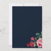 Zwart Elegant  Gothic bruiloft uitnodiging (Achterkant)