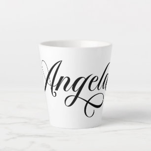 Zwart Elegant Lettering Angela Latte Mok