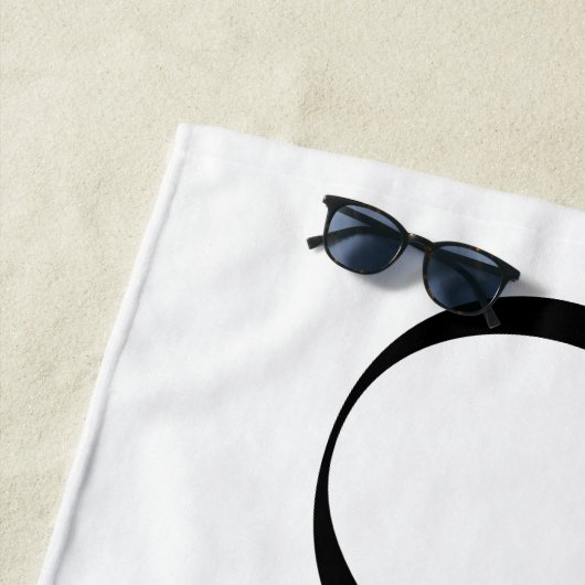 Zwart Elegant Lettering Bruid Strandlaken (In situ)