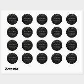 Zwart Elegant Licht Glitter Sticker Adresetiketten (Vel)