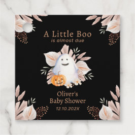 Zwart Elegant Little Boo Boho Ghost Baby shower Bedankjes Labels