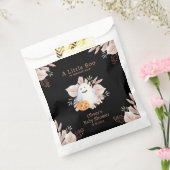 Zwart Elegant Little Boo Boho Ghost Baby shower Bedankzakje (Gezegeld)