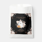 Zwart Elegant Little Boo Boho Ghost Baby shower Bedankzakje (Voorkant)