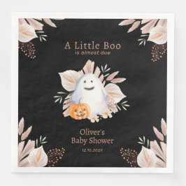 Zwart Elegant Little Boo Boho Ghost Baby shower Servet