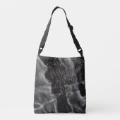 Zwart Elegant Marmer Crossbody Tas (Achterkant)