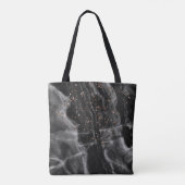 Zwart Elegant Marmer Tote Bag (Achterkant)