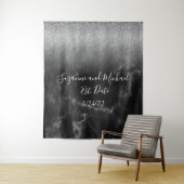 Zwart Elegant Marmeren Tapijt Wandkleed (In situ)