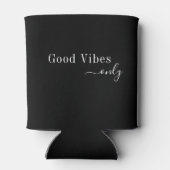 Zwart Elegant Minimalist Script Naam Gepersonalise Blikjeskoeler (Achterkant)