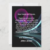 Zwart Elegant Modern Bloemig Kleurig Boho Chic Zoo Bedankkaart (Achterkant)