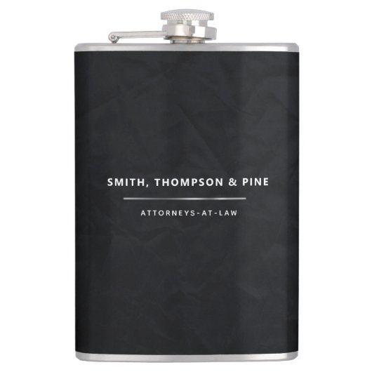 Zwart Elegant Modern Business Professional Custom Heupfles (Voorkant)