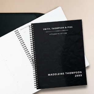 Zwart Elegant Modern Business Professional Custom Planner