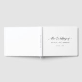 Zwart Elegant Modern Script Kalligrafie Gastenboek (Volledig)