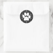 Zwart Elegant Paw Print Sticker (Tas)