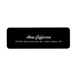 Zwart Elegant Professioneel Modern Persoonlijk Etiket