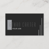 Zwart Elegant Professioneel Monogram Visitekaartje (Voorkant)