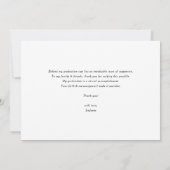 Zwart Elegant Script Afstuderen Bedankkaart (Achterkant)