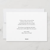 Zwart Elegant Script Flourish Merry Christmas Feestdagenkaart (Achterkant)