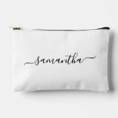 Zwart Elegant Script Handtekening Naam Etui (Voorkant)