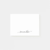 Zwart Elegant Script Handtekening Naam Post-it® Notes (Voorkant)