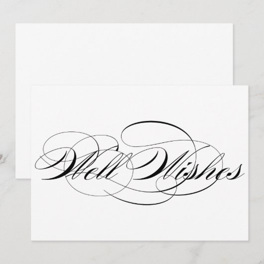 Zwart elegant script maakt bruiloft gebarenteken g kaart (Voorkant / Achterkant)