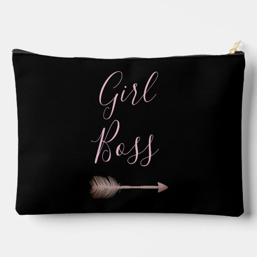 Zwart Elegant Script Meisje Boss Etui (Achterkant)
