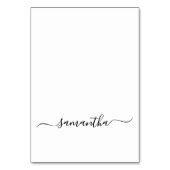 Zwart Elegant Swash Handtekening Naam Plaats Kaart (Voorkant)