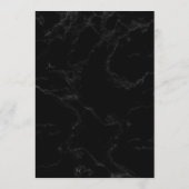 Zwart Elegant Trouwtafel Menu Kaarten (Achterkant)