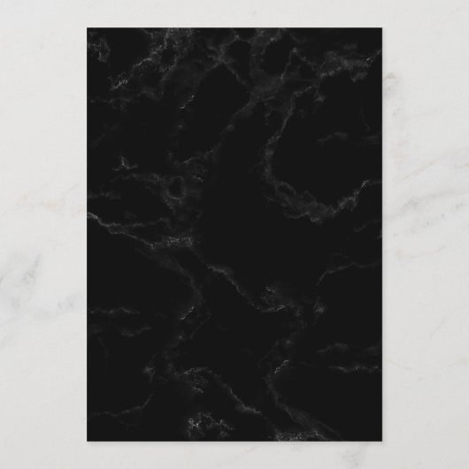 Zwart Elegant Trouwtafel Menu Kaarten (Achterkant)