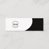 Zwart, elegant, vierkant, professioneel mini visitekaartje (Voorkant)