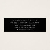 Zwart elegant zakelijk dank je creditcard mini visitekaartjes (Achterkant)