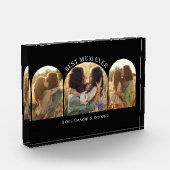 Zwart elegante boog multi foto beste mum (Links)