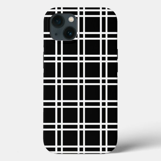 Zwart elegante Lattice op Emporiomoffa Case-Mate iPhone Case (Achterkant)
