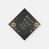 Zwart Elegante vlinders Trouwservetten Servet (Hoek)