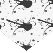 Zwart elektrisch gitaar met Floral Pattern Korte Tafelloper (Hoek)