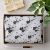 Zwart elektrisch gitaar met Floral Pattern Tissuepapier (Geschenk)