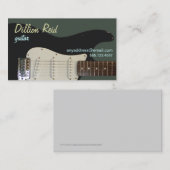 Zwart elektrisch gitaarVisitekaartje Visitekaartje (Voorkant / Achterkant)