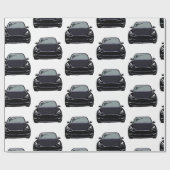 Zwart Elektrisch Voertuig SUV Auto Cadeaupapier (Vlak)
