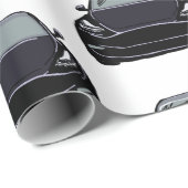 Zwart Elektrisch Voertuig SUV Auto Cadeaupapier (Rol Hoek)