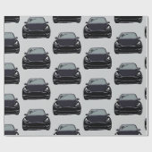 Zwart Elektrisch Voertuig SUV Auto Grijze Achtergr Cadeaupapier (Vlak)