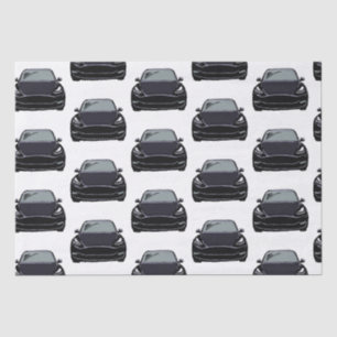 Zwart Elektrisch Voertuig SUV Auto Tissuepapier
