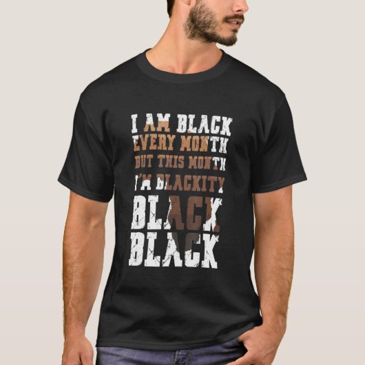 Zwart elke maand zwarte geschiedenis Afrikaanse Bh T-shirt (Voorkant)