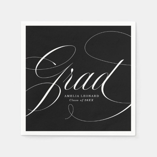 Zwart | Eloquentie-Afstuderen Servet (Voorkant)