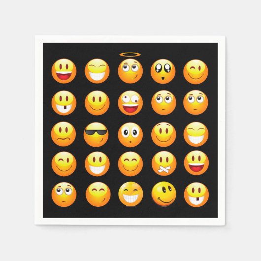 zwart emoji servet (Voorkant)