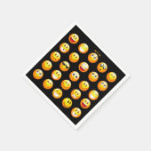 zwart emoji servet (Hoek)