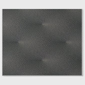 Zwart emu-huidachtig leder cadeaupapier (Vlak)