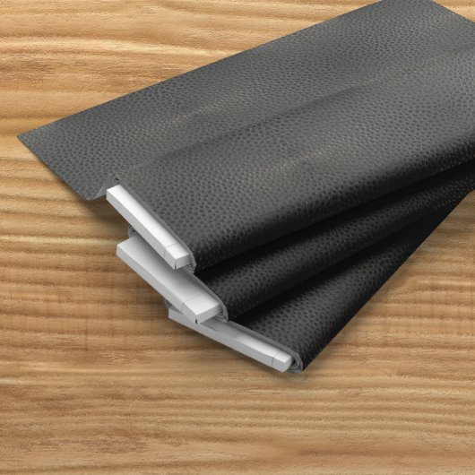 Zwart emu-huidachtig leder stof